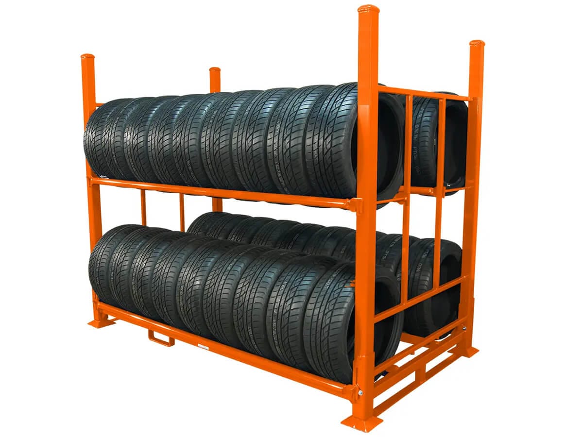 Vertical Double-Tier Tire Rack