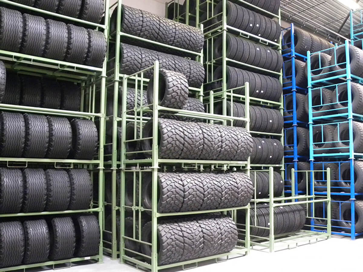 Vertical Double-Tier Tire Rack
