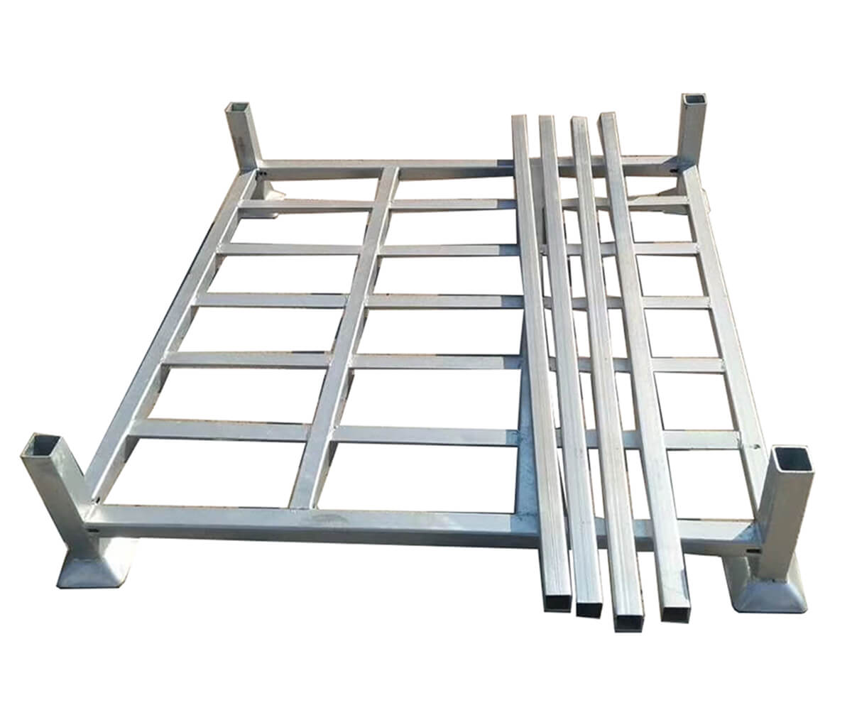 Galvanized square tube shelves